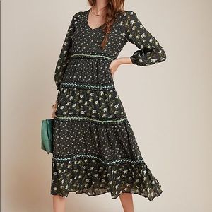 NWT anthropologie KAROLINE TIERED MAXI DRESS